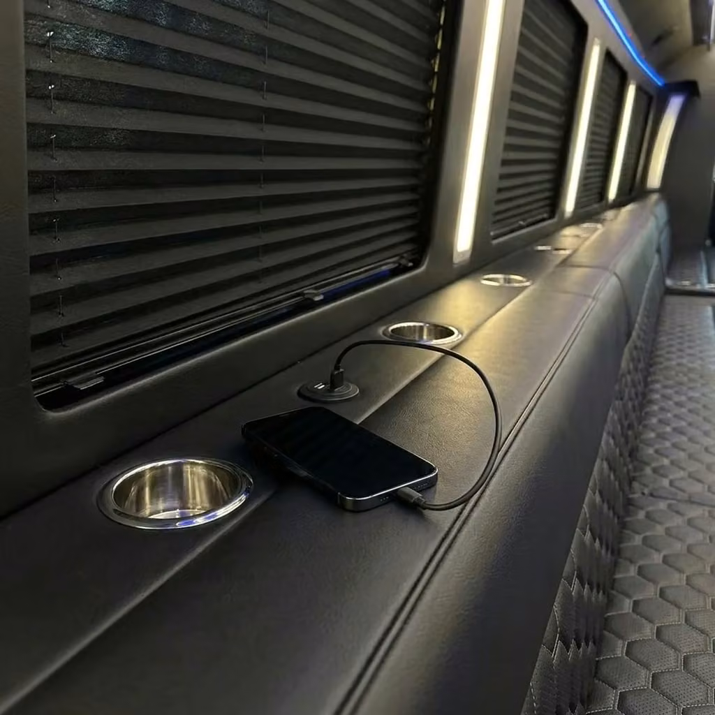 sheboygan party bus usb charging