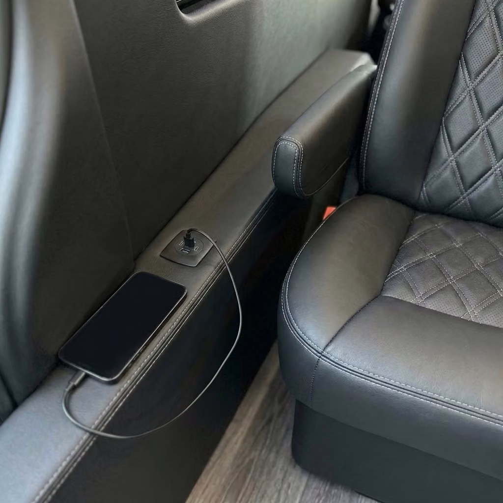 sheboygan sprinter van rental with driver usb charging