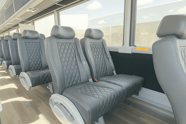 interior of Sheboygan Charter Bus charter bus